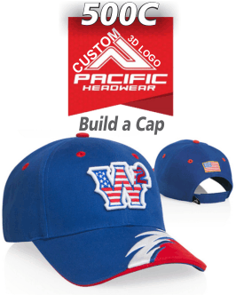 BUY 500C FLASH ADJUSTABLE HAT with 3d embroidery BY PACIFIC HEADWEAR. Crown: Crown: Structured | Contrast button and eyelets | Pro-Stitched finish | Adjustable Velcro back 
Visor: Pre-curved | 3-Tone “flash” design | Self material undervisor 
Sweatband: 
Closure: Self material with Velcro closure	
Sizes: Adult | Velcro adjustable | One size fits most