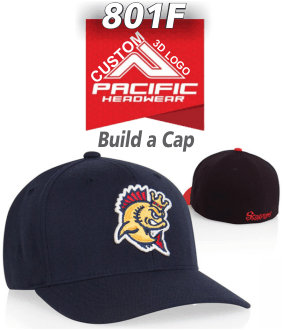 BUY 801F WOOL FLEXFIT BY Pacific Headwear . 3D  CUSTOM EMBROIDERY. FREE SHIPPING. WOOL Performance Cap  801F. Crown: Structured Pro crown | Pro-Stitched finish | Universal fit 
Visor: U-Shape Visor technology | Gray undervisor 
Sweatband: 1 3/8