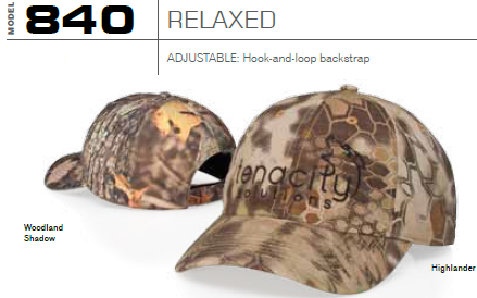 Buy 840 Relaxed Camo Twill Adjustable Hat by Richardson Caps