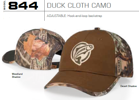 Buy 844 Duck Cloth Camo Adjustable Hat by Richardson Caps