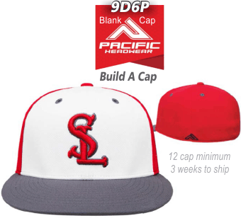 Buy Online: Design Your Own Hat | 9D6P Flat Bill P-Tec FITTED Fit Custom Cap by Pacific Headwear | Completely Customize your own Hat  | Questions? Alex@GrahamSportingGoodsNC.com | Graham Sporting Goods