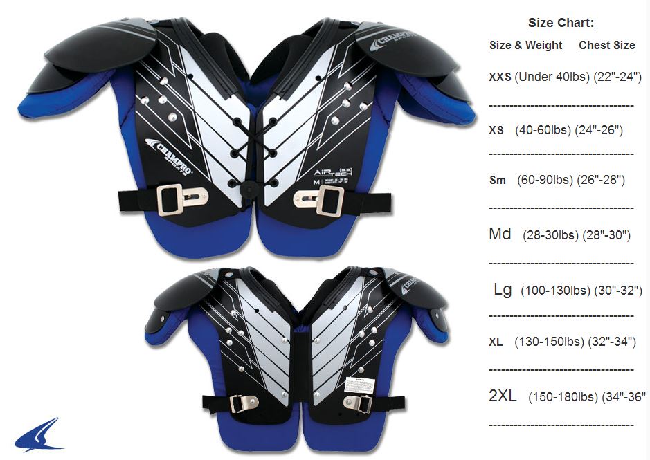 Vertex Shoulder Pad - Youth by Champro Sports | Style Number FSPVY