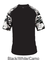 Black / White Camo Performance Tee by Badger Sport. 4141. Buy Camo at Graham Sporting Goods