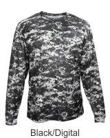 Black Digital Camo Long Sleeve Performance Shirt by Badger Sport. 4184. Buy Camo at Graham Sporting Goods
