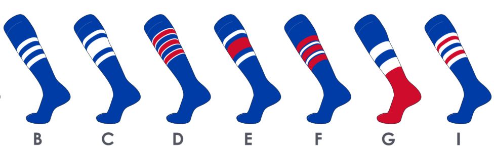 custom stripe socks pattern options