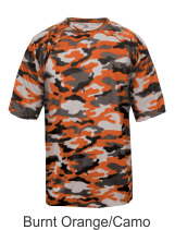 Youth Burnt Orange Camo Jersey by Badger Sport. Style Number 2181. Buy Camo at Graham Sporting Goods