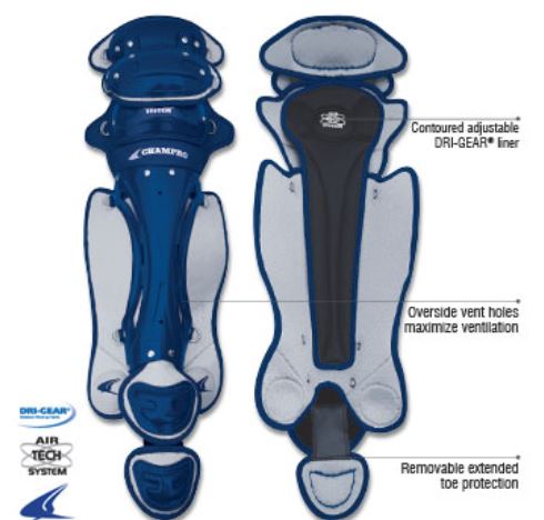 Buy Pro-Plus Airtech Adult 16.5 Inch Leg Guards by Champro Sports Style Number CG81