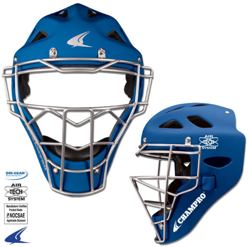 Buy Rubberized Matte Finish Pro-Plus Catcher's Hockey Style Headgear by Champro Sports Style Number CM6MA CM6MY