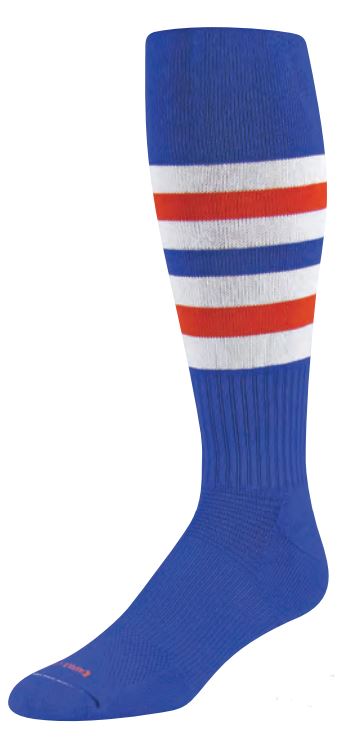 Navy I TCK Elite Baseball Football Long Striped Socks Natural Baby Blue 