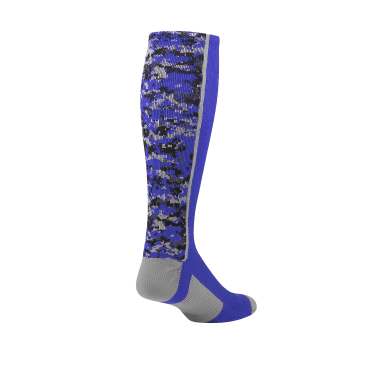 Digital Camo Over Calf Socks by TCK. DCMO1. Available Colors: Royal Red Navy Black Pink Dark Green and white. FEATURES •moisture control •odor control •antimicrobial •blister control •arch compression •breathable mesh •ergonomic cushion •double welt top •heel/toe design.