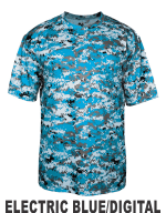 YOUTH ELECTRIC BLUE / DIGITAL CAMO JERSEY by Badger Sport. Style Number 2180. Buy Camo Jerseys at Graham Sporting Goods.