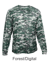 Forest Digital Camo Long Sleeve Performance Shirt by Badger Sport. 4184. Buy Camo at Graham Sporting Goods