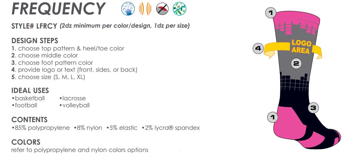 Design Custom Frequency 2.0 Socks by TCK | Style Number: LFRCY