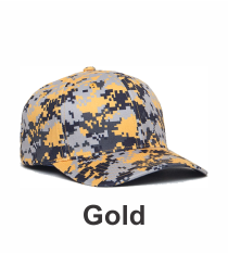 Gold Digital Camo Universal Fit Hat by Pacific Headwear. Style Number 708F