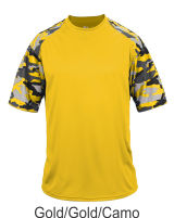 Gold / Gold Camo Performance Tee by Badger Sport. 4141. Buy Camo at Graham Sporting Goods