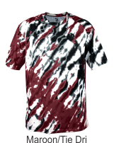 Maroon Tie Dri Tee Jersey by Badger Sport. Style Number 4182. Buy Badger Performance at Graham Sporting Goods.