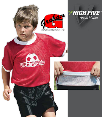 Buy Youth Mini Mesh Reversible Jersey by High 5 Sportswear Style Number 22581