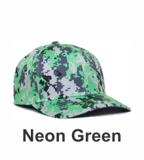 Neon Green Digital Camo Universal Fit Hat by Pacific Headwear. Style Number 708F