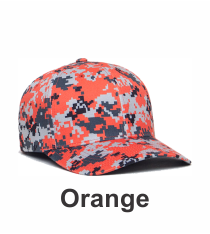 Orange Digital Camo Universal Fit Hat by Pacific Headwear. Style Number 708F