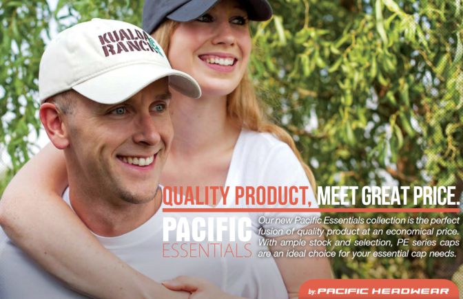Pacific Essentials:  Our Pacific Essentials collection is the perfect fusion of quality product at an economical price. With ample stock and selection PE series caps are an ideal choice for your essential cap needs. 