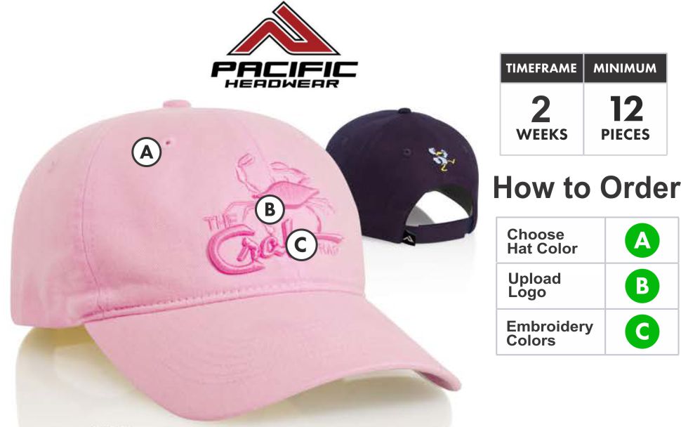 Pacific M2 398F Baseball Cap w/ 3D Embroidery