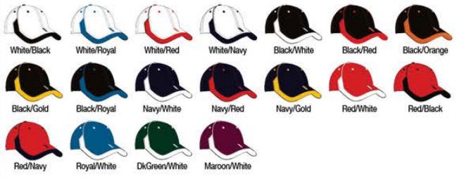 Available Colors: Black/Gold - Black/Orange - Black/Red - Black/Royal - Black/Vegas - Black/White - Dark Green/White - Maroon/White - Navy/Gold - Navy/Red - Navy/Vegas - Navy/White - Red/Black - Red/Navy - Red/White - Royal/White - White/Black - White/Dark Green - White/Maroon - White/Navy - White/Purple - White/Red - White/Royal.