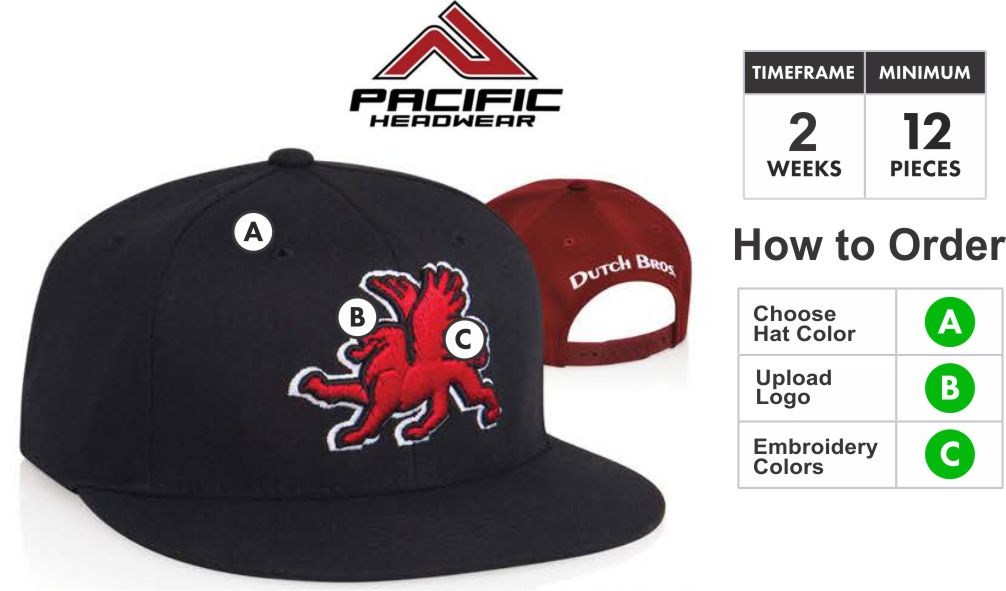 7D5 Poly-Wool Performance  Embroidery Special  Profile/Material: Major League profile. Poly-wool performance fabric.   7D5 pacific headwear crown  Crown: D-Series crown shape. Pro-Stitched finish. Adjustable snap-back.  Visor:U-Shape Visor technology. Self material under visor. D-Series shape. Shipped flat.   7D5 pacific headwear VISOR  Sweatband: 1 3/8" woven elastic comfort fit grey sweatband.   7D5 pacific headwear CLOSURE  Size: Adult. Plastic snap adjustable. One size fits most.  PACIFIC HEADWEAR SIZE CHART FOR CUSTOM HATS  Available Colors: Black - Navy - Dark Green - Royal - Red - White - Silver - Maroon - Graphite  3D Embroidery Defined:   Pacific takes great pride in selecting the very best embroidery style to make your caps look great. Pacific has perfected multiple embroidery techniques to achieve this and present you with our definitions here.  Note: All Orders will be TRADITIONAL unless told otherwise or logo is unable to be done in 3D. If that is the case we will get in touch with you to discuss your options.  Flat Embroidery is where the entire logo is flat.. Not all designs are created equal. Because of this, We take great pride in selecting the very best embroidery style to make your caps look great. We have perfected multiple embroidery techniques to achieve tis and present you with our definitions here.Traditional 3D Embroidery is where the bold areas of the logo are 3D.3D Outline Embroidery is only the outline is 3DPatch Style 3D Embroidery is the entire logo is filled and 3D. Combo 3D and Flat Embroidery where the logo is Traditional 3D and Patch Style Combo  Thread Colors:  Embroidery Colors for Pacific Headwear Embroidery  Adding Back or Side Embroidery: If you want to add side or back embroidery click here for cap builder. Build your cap and email your cap builder number to SALES@GrahamSG.com for price and to order.  Orders 72+ contact us for pricing or email SALES@GrahamSG.com  PACIFIC HEADWEAR CAP BUILDER. GRAHAM SPORTING GOODS BUILD A CAP.   What Happens after I Buy?   -After placing your order the first thing we do is review your logo. We make sure there will not be any problems converting your logo to a digitized format for embroidery. If there are issues we will email you within 48 hours to work with you on getting it embroidery ready.  -Once the order is processed the next step will be approval of your Hat Proof. Approvals will be emailed 5-7 days after order is placed.  -After approval Pacific Headwear will begin to digitize your logo and build your caps.  -Tracking number will be emailed when hats ship.  BUY FROM GRAHAM SPORTING GOODS. HUGE SELECTION OF SPORTING GOODS AND OFFER TEAM DISCOUNTS. GRAHAM SPORTING GOODS. YOUR TEAM LEADER.  Graham Sporting Goods. Family Owned and operated since 1976. Why Should I Buy From Graham Sporting Goods? We are new to servicing you online but we have been outfitting players, teams and businesses for over 30 years. We understand you might have some hesitation buying from a new website. Let me help put you at ease. This is what happens after you start checking out. Your credit card information is securely processed by PayPal. (you do not need a PayPal account) We choose to use PayPal as our processor so your information stays secure at all times. We never have access to your credit card information, it is processed by PayPal and then the funds are transferred to us. This is all done without leaving our website. The only personal information we receive is the Billing & Shipping Address, Phone Number and Email Address. This information is ONLY used to fulfill your order or contact you about your order. We might be online but we are not automated. Once your order is placed it is then reviewed and fulfilled by Alex. Alex who designed this website is the 3rd generation to help with the family business. We take pride and care in every order that is placed with us. We want to bring that small town sporting goods experience online to you. If you have any questions call or email any of the Harrison's. Dean, Susan, Alex or Bradley. 336-852-2335. (Mon-Fri 9:00am -6:00pm EST, Sat 9:00am-5:00pm EST) Best way to reach Alex is email. ALEX@GrahamSG.com.    About Graham Sporting Goods          We are new to servicing you online but we have been outfitting players, teams and businesses for over 30 years. We understand you might have some hesitation buying from a new website.  Let me help put you at ease.            This is what happens after you start checking out. Your credit card information is securely processed by PayPal. (you do not need a PayPal account) We choose to use PayPal as our processor so your information stays secure at all times. We never have access to your credit card information, it is processed by PayPal and then the funds are transferred to us. This is all done without leaving our website. The only personal information we receive is the Billing & Shipping Address, Phone Number and Email Address. This information is ONLY used to fulfill your order or contact you about your order.            We might be online but we are not automated. Once your order is placed it is then reviewed and fulfilled by Alex. Alex who designed this website is the 3rd generation to help with the family business. We take pride and care in every order that is placed with us. We want to bring that small town sporting goods experience online to you. If you have any questions call or email any of the Harrison's. Dean, Susan, Alex or Bradley. 336-852-2335. (Mon-Fri 9:00am -6:00pm EST, Sat 9:00am-5:00pm EST) Best way to reach Alex is email. ALEX@GrahamSG.com.