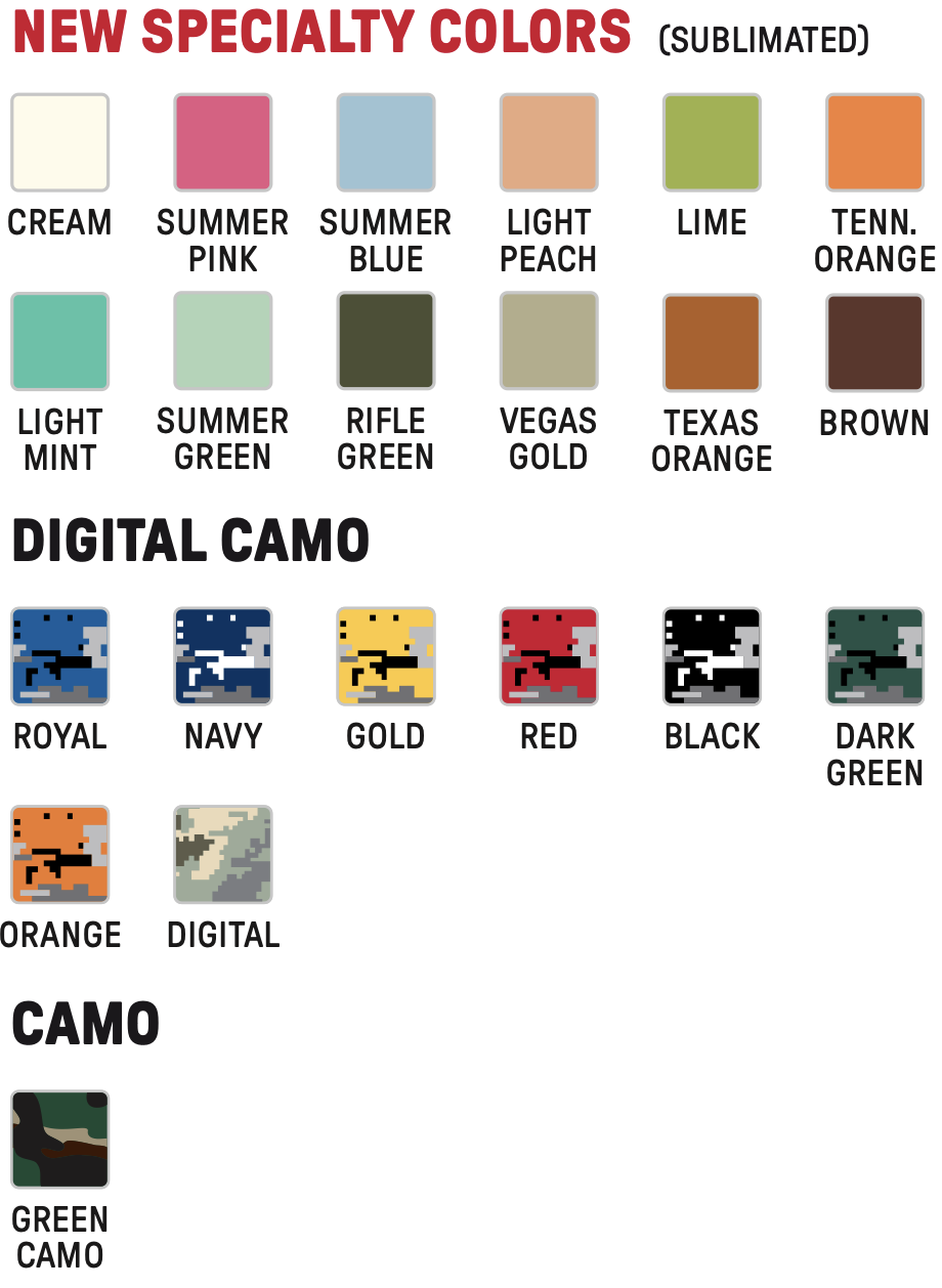 Custom Ultra specialty color chart for Richardson hats
