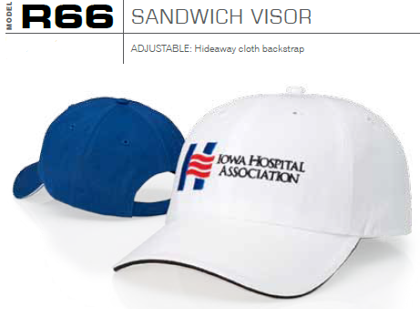 Buy R66 Sandwich Visor Cotton Twill Adjustable Hat by Richardson Caps