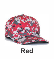 Red Digital Camo Universal Fit Hat by Pacific Headwear. Style Number 708F