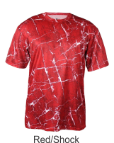 Youth Red Shock Performance Tee by Badger Sport. Style Number 2183
