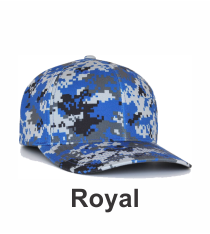 Royal Digital Camo Universal Fit Hat by Pacific Headwear. Style Number 708F
