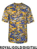 YOUTH ROYAL / GOLD / DIGITAL CAMO JERSEY by Badger Sport. Style Number 2180. Buy Camo Jerseys at Graham Sporting Goods.