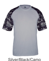 Youth Silver / Black Camo Performance Tee by Badger Sport. 2141. Buy Camo at Graham Sporting Goods