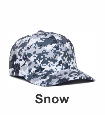 Snow Digital Camo Universal Fit Hat by Pacific Headwear. Style Number 708F