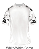 White/ White Camo Performance Tee by Badger Sport. 4141. Buy Camo at Graham Sporting Goods